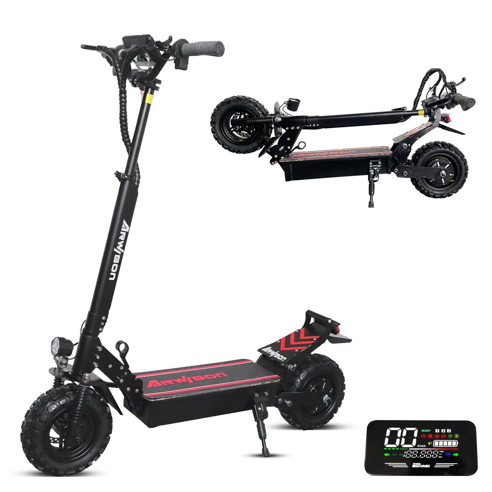 Arwibon Q30 USA/EU Stock Hydraulic Suspension escooter e scooter 11 inch Heavy Duty Fast Electric Scooter