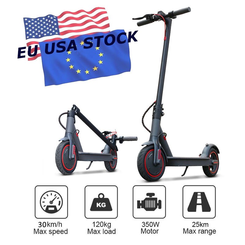 EU US Stock Fast Delivery Eletrica Disc Brake 2 Wheel Smart Electric Scooters Europe Warehouse Elscooter