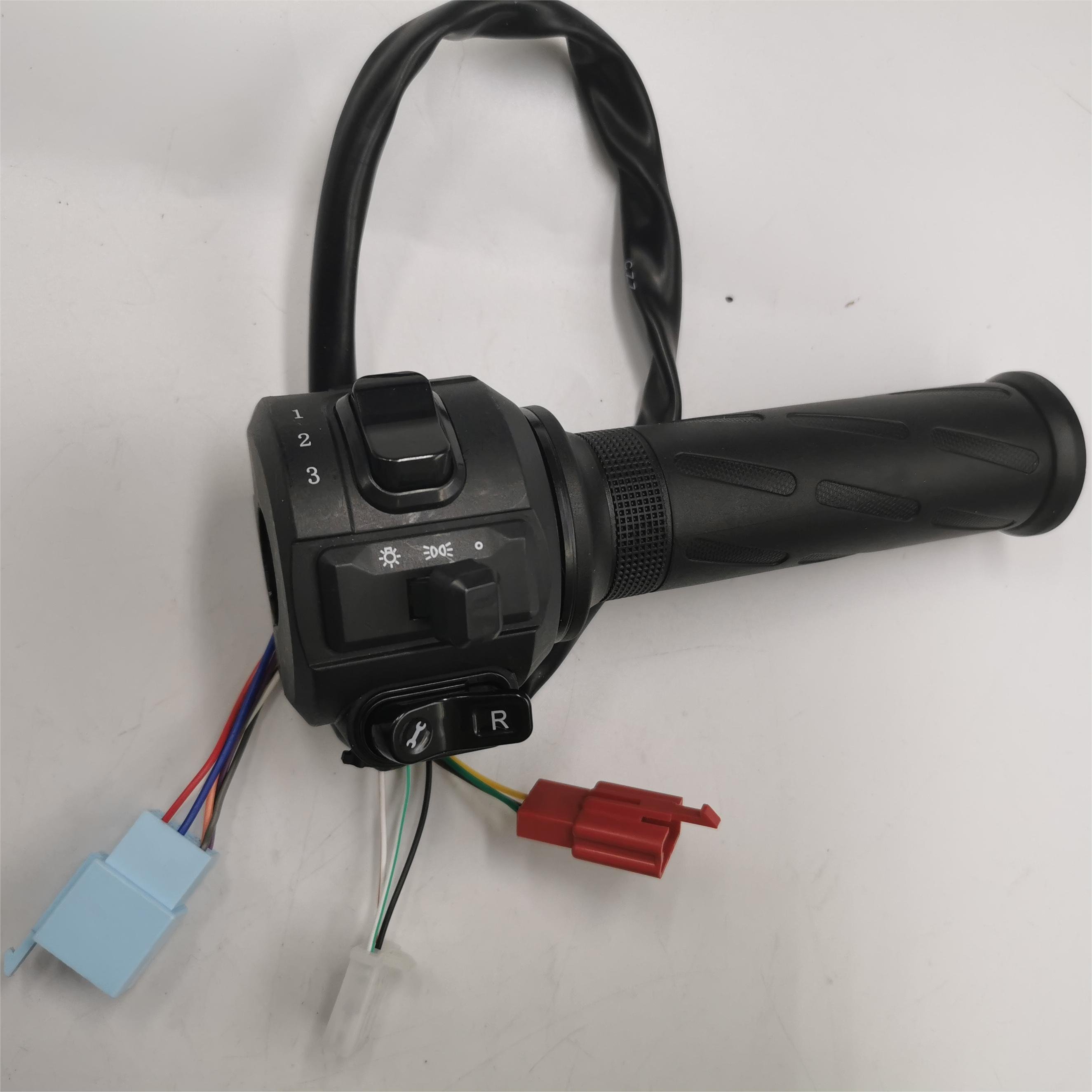 electric bike accelerator scooter throttle+3speed switch+light+horn+park button+turning tricycle handlebar ATV UTV GRIP DIY PART