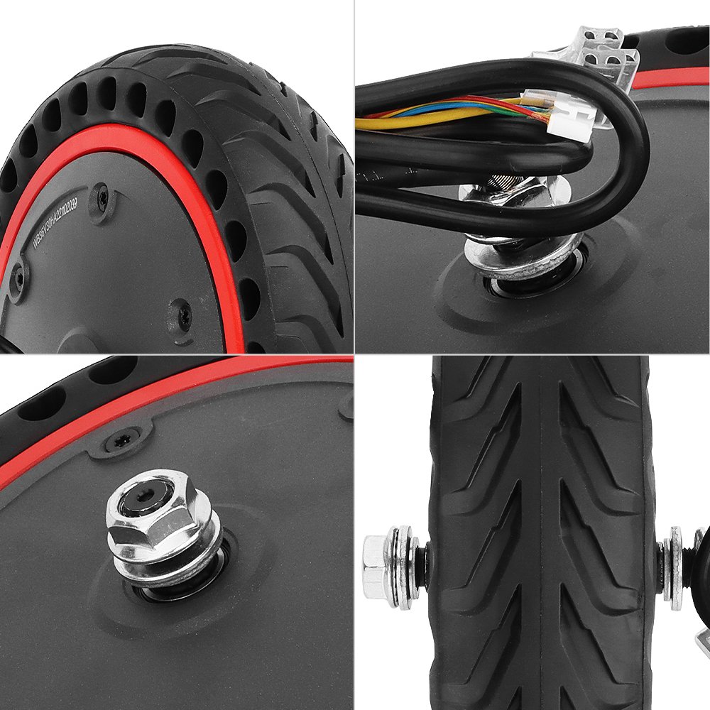 Scooter Replacement Parts Electric Scooter Motor Wheel Engine Motor M365 Pro 36v 350w 8.5 Inch Red Side