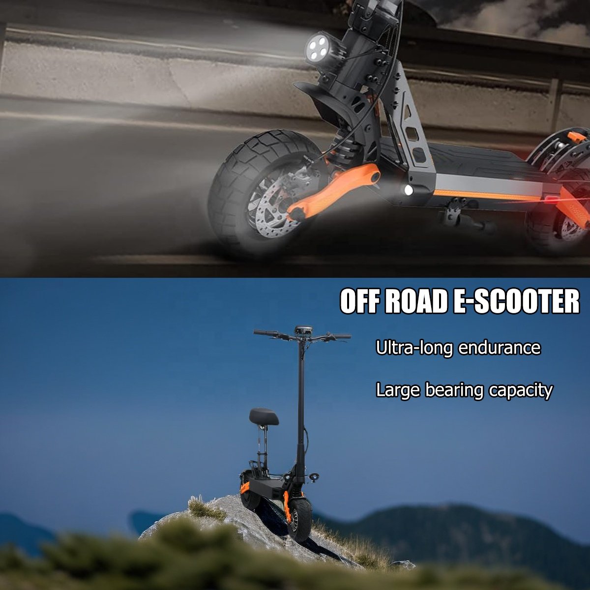 Stock Quick Foldable 11inch 1000W 48/52V 55km/h Off-road Electric Scooters