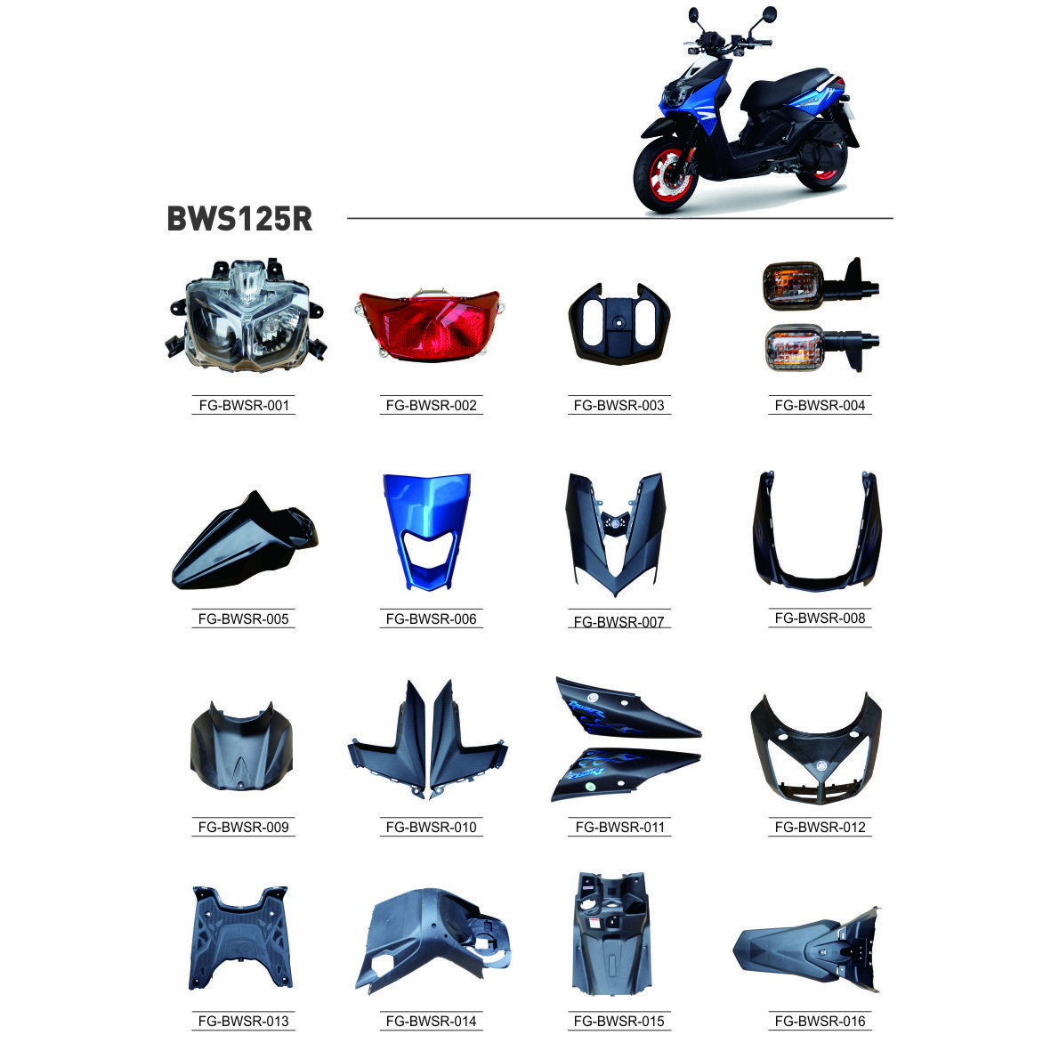 BWS125 motorcycle parts/Japan motorcycle spare parts/China best motorcycle parts