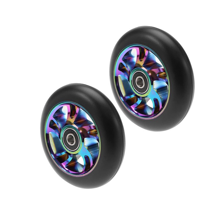 Eazy to Install Premium Material Accessories Scooter PU Wheel 120mm 80mm Kids Scooter Replacement Wheels
