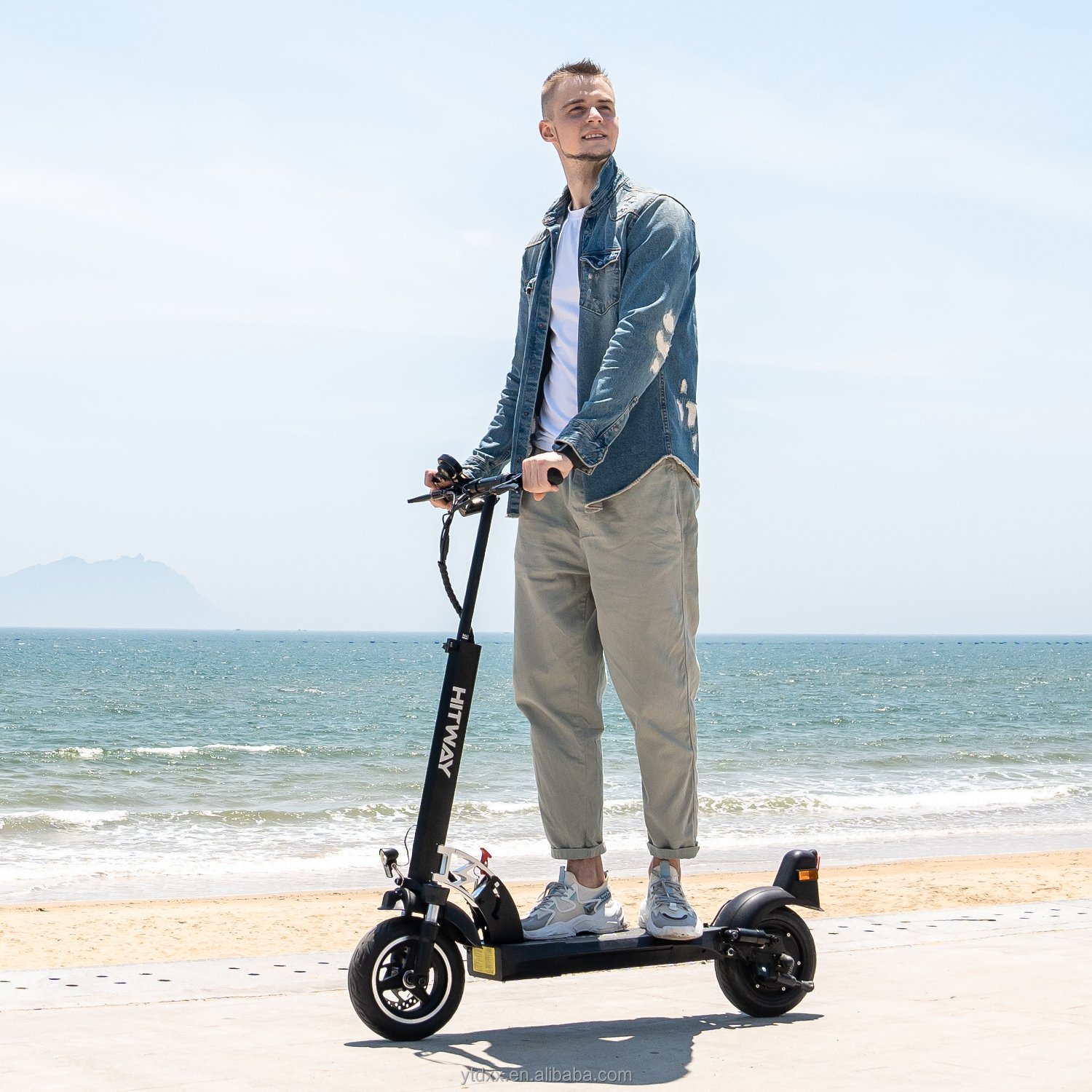 Germany Stock Off-road Wide Tire Adults Electric Scooter 10inch Folding Electric Scooter Battery Electric Scooter 48V