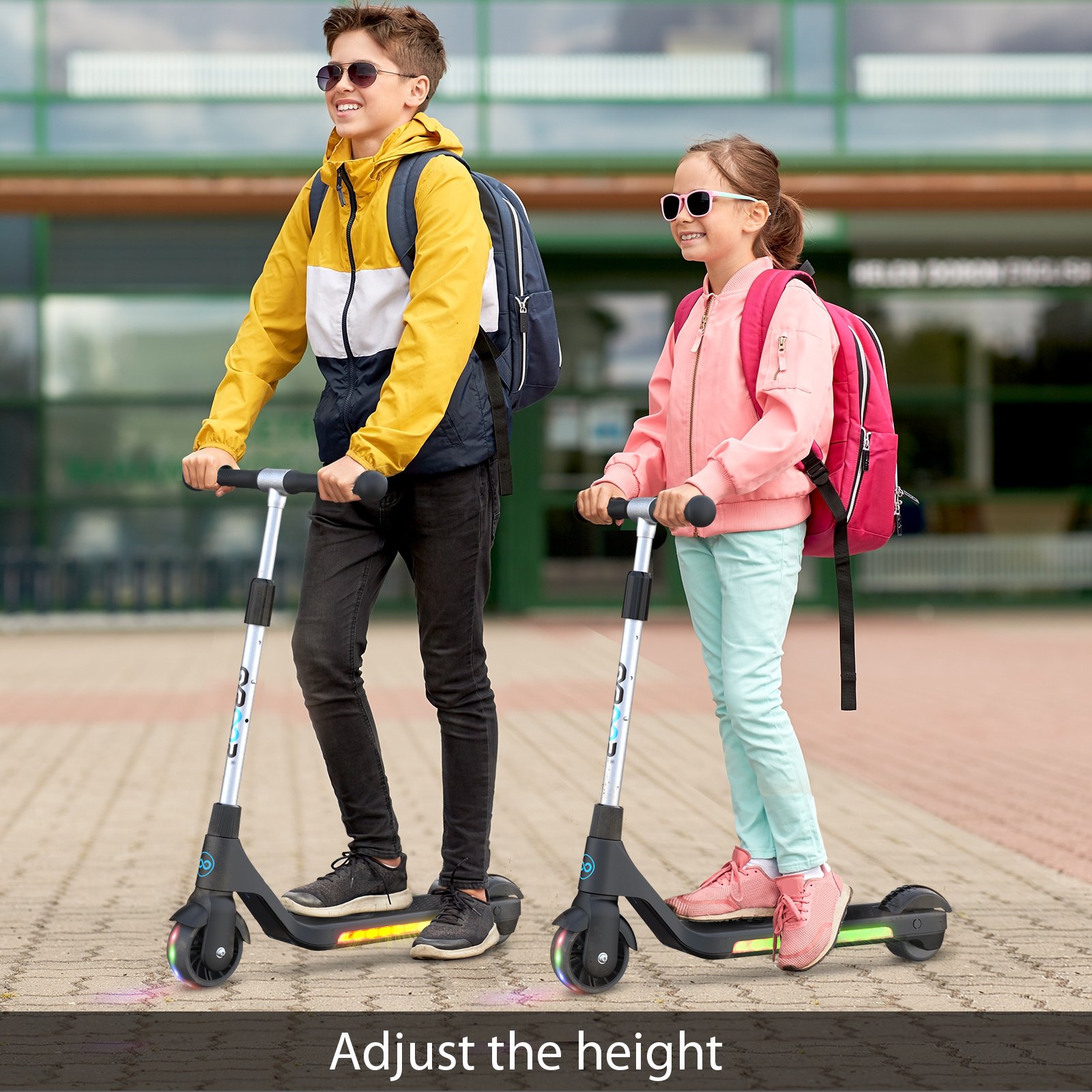 Gyroor Durable Aluminum two wheels kids electric scooter with led light wholesale Factory Price