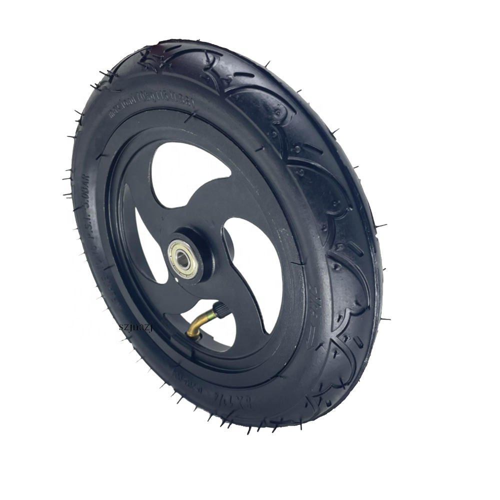 8x1 1/4 Wheel Pneumatic Tire with Aluminum Alloy Rim for 8 Inch Electric Scooter