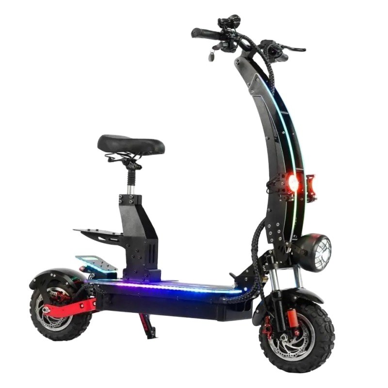 2024 Unisex Electric Scooter 10000W Adult Electric 2-Wheel Foldable Scooter with Intelligent Dual Motor Power and Large Battery