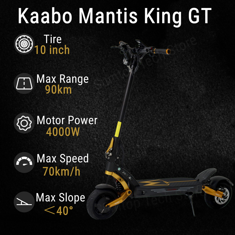 Original KAABO Mantis King GT Electric Scooter 60V 24Ah TFT Display 2*1100W Motor 70km/h IPX5 WaterProof Kickscooter
