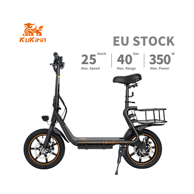 (SOLD OUT) New Model Kukirin C1 KugooKirin C1 E-Scooters Electric Scooter with rear basket
