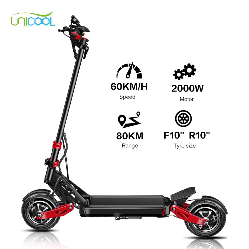 Unicool Vdm-10 Monopattino 2000watt 10inch 35mph Dual Motor Electric Scooter 2000w