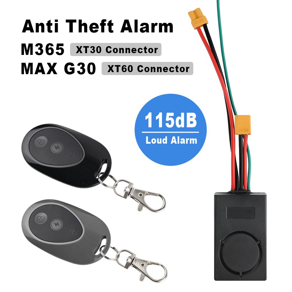 Security Smart Remote Control Alarm Anti-Theft Connector 36-55V 115dB XT30 XT60 For Xiaomi M365 Max G30 Scooter