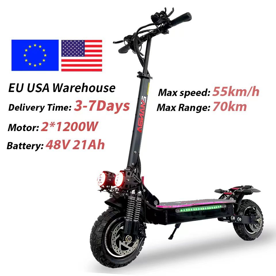 X6 PRO EU UK US Warehouse Stock 10 Inch Folding Electric Scooter 2400W Dual Motor Fast Speed 21Ah 150kg 1200W Two Unisex