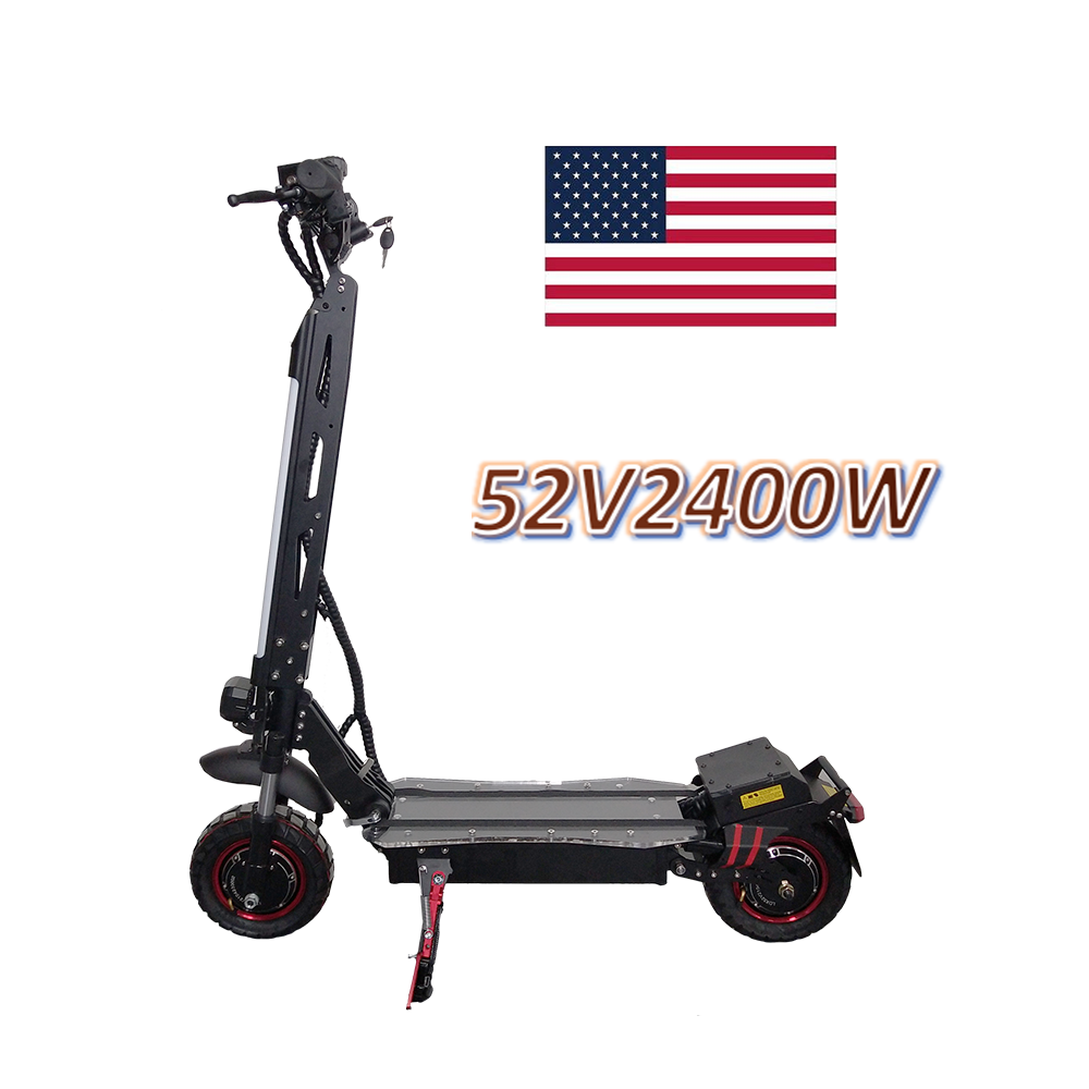 US STOCK 55kmh e-scooter 11 inch big wheel 52v fast off road dual motor 2400w e escooter adult electric scooter