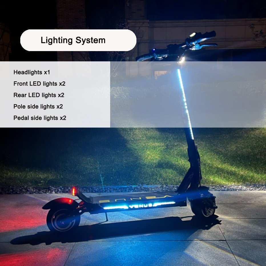 Electric scooter lcd display 8 inch 48 volt long range electric scooter brake handle disc brake folding 45kmh electric scooter