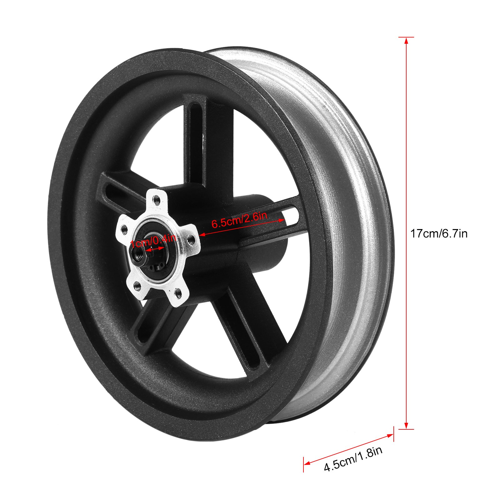 Durable 8.5-inch rear wheel rim hub repair spare parts, suitable for Xiaomi M365 or Pro 1S electric scooter tire accessories