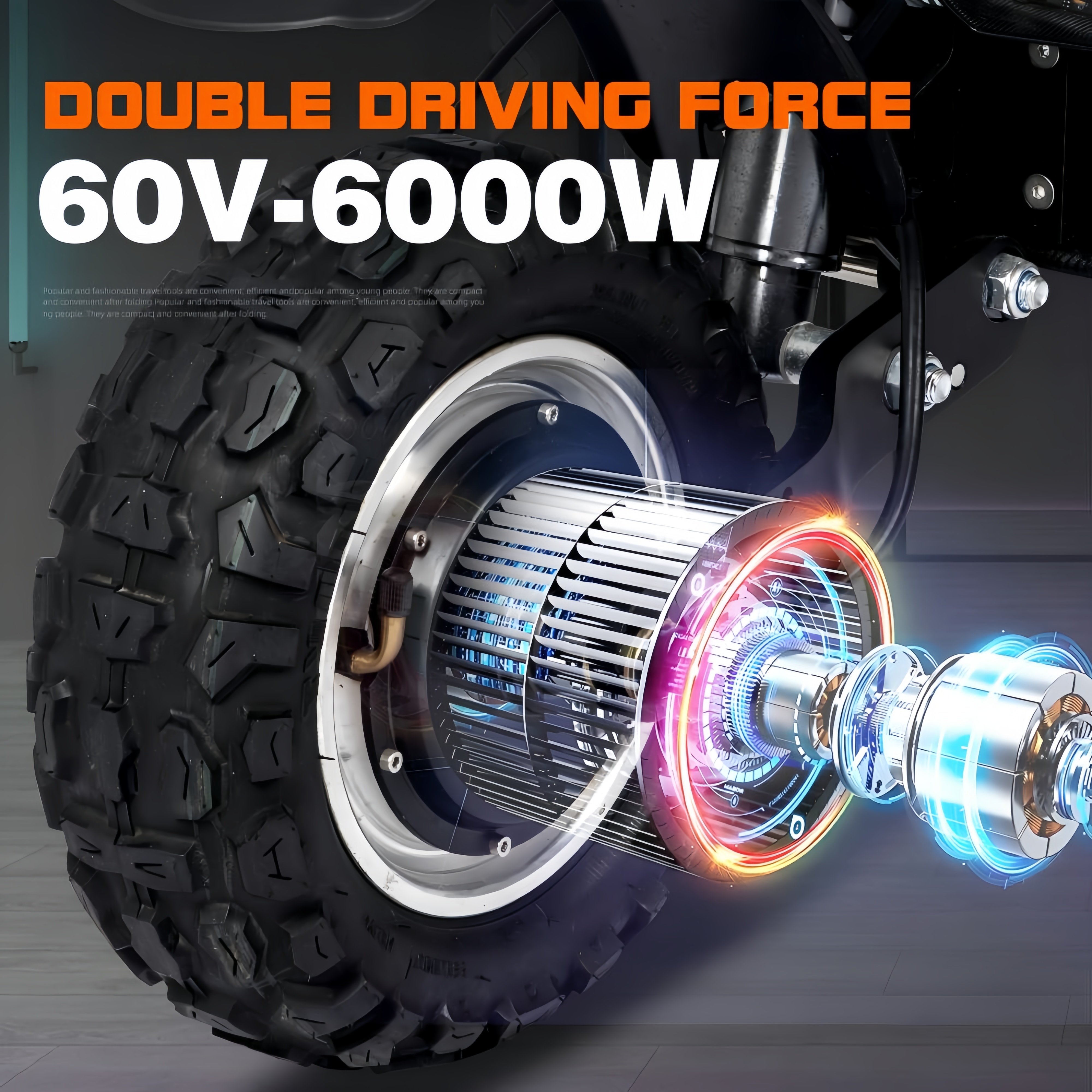 Hot Sale 11 Inch 6000w 60v38ah High Power Fastest E Scooter Electric Scooter with Dual Motors