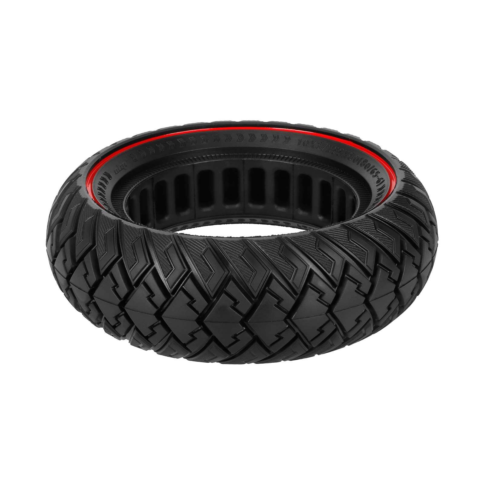 EU Warehouse Ulip 10*3/255*80(80/65-6) off-road Solid Tire with Red Circle for Electric Scooter 10 inch Solid Tire Replacement
