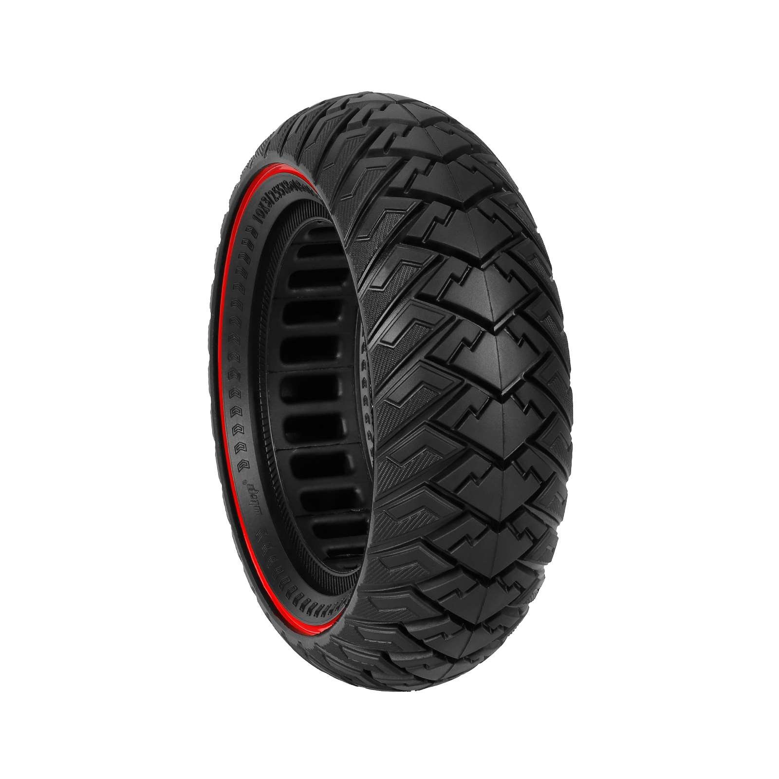 EU Warehouse Ulip 10*3/255*80(80/65-6) off-road Solid Tire with Red Circle for Electric Scooter 10 inch Solid Tire Replacement