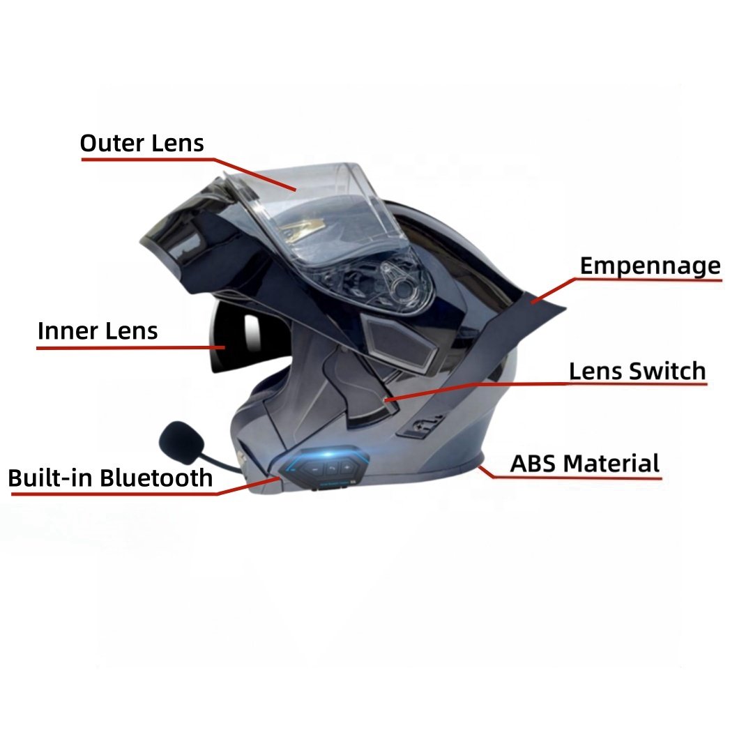 New Fashion Full Face Abs Modular Eps Motorcycle Helmet motorcycles accessories Head Guard Unisex Motorcycle Bluetooth Helmet