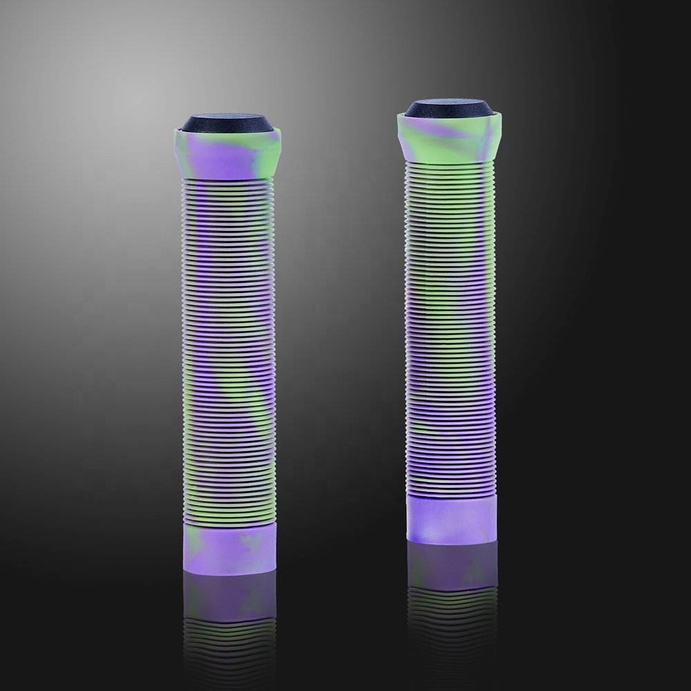 Huoli 145mm Scooter Grips Soft TPR Rubber Factory Wholesale Colorful Bike Handlebar Grips for Adults Kids