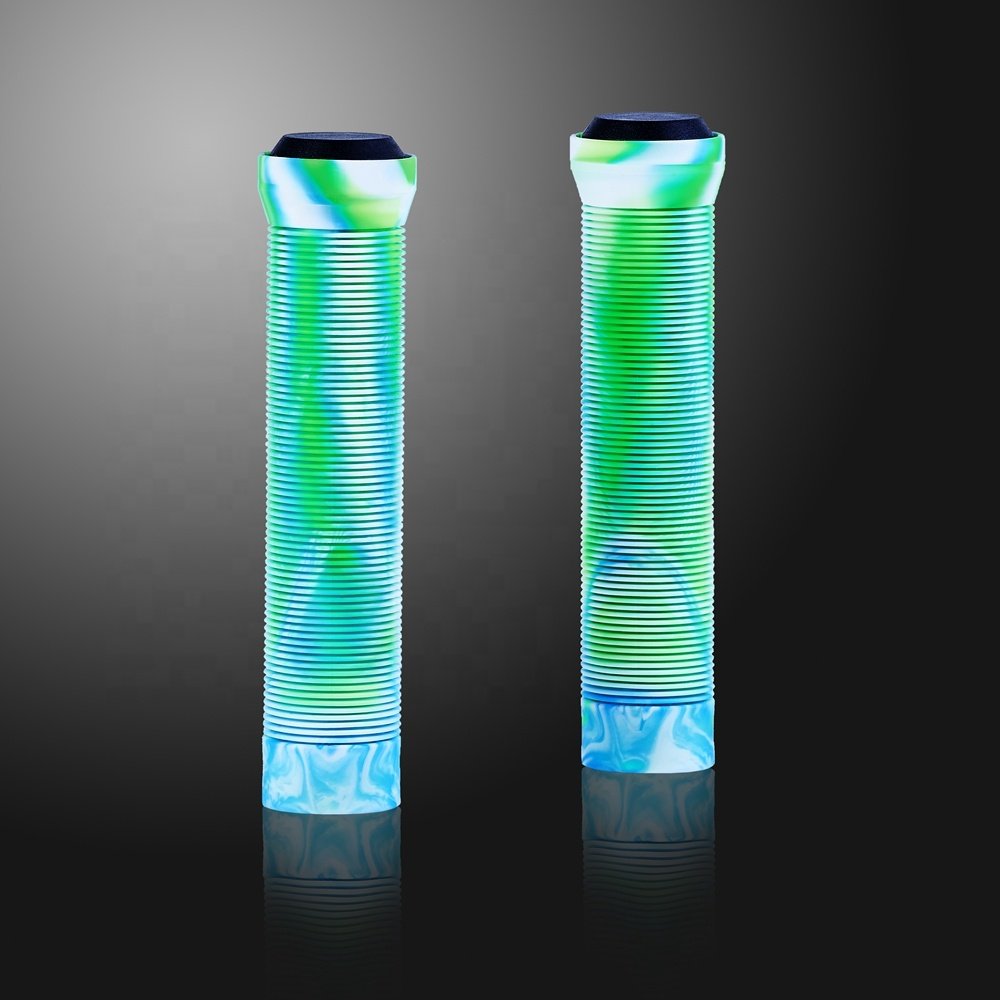 Huoli 145mm Scooter Grips Soft TPR Rubber Factory Wholesale Colorful Bike Handlebar Grips for Adults Kids