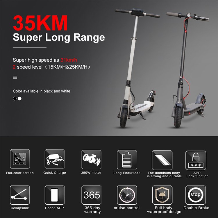 EU UK USA Cheap Electric Motorcycles Scooter Electric Scooty Foldable City Use Powerful Electric Scooter Adult for Sale