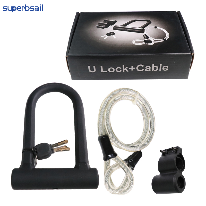 Superbsail Bicycle Lock Anti-theft bike Accessories U-Locks Cycling Steel Security Bike Locks