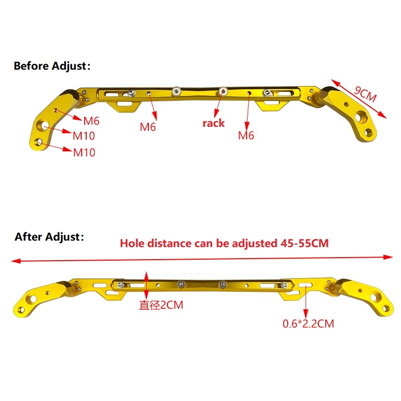 Universal Motorcycle Modification Accessories Multi-function Balance Pole Aluminum Alloy