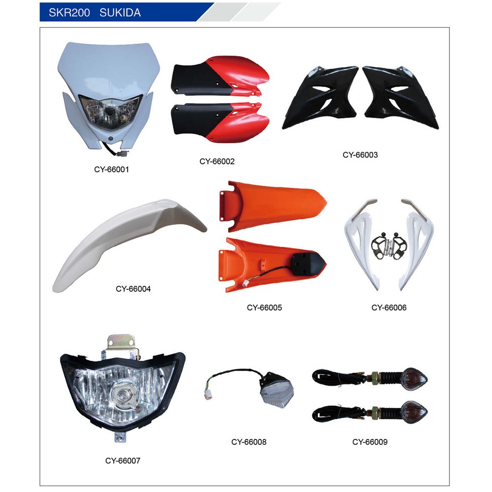 Motorcycle parts for TVS APACHE plastic parts headlight side cover CDI chain Sprocket tail light speedometer cylinder carburetor