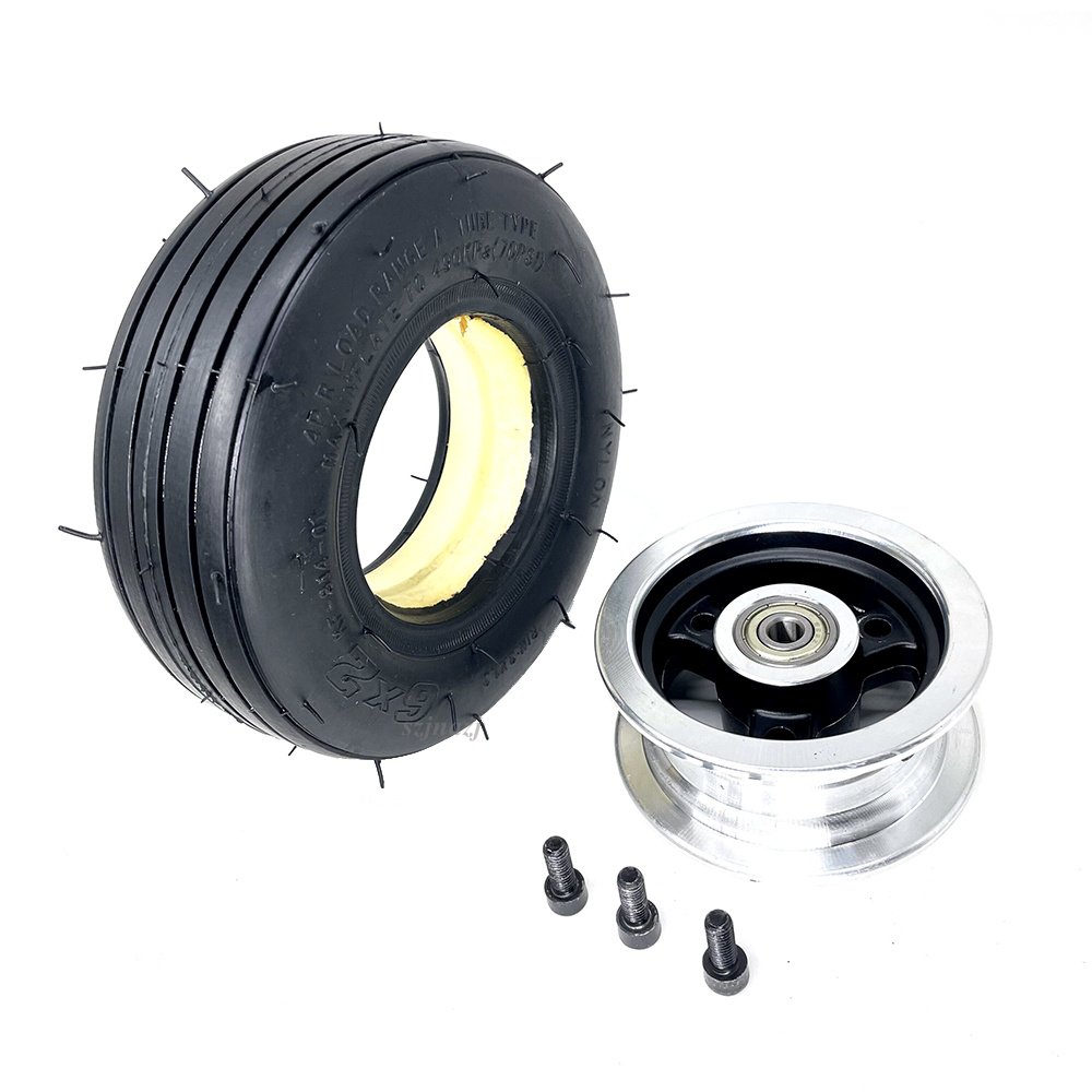 6x2 Solid Wheel Polyurethane Foam Filled Tyre with Aluminum Alloy for 6 Inch Electric Scooter Non-Pneumatic Accessories