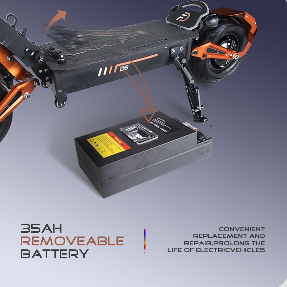 Eu Warehouse OBARTER D5 electric Scooter Dual drive 2500w 5000w Adult mobility Scooter removable battery 12 inches