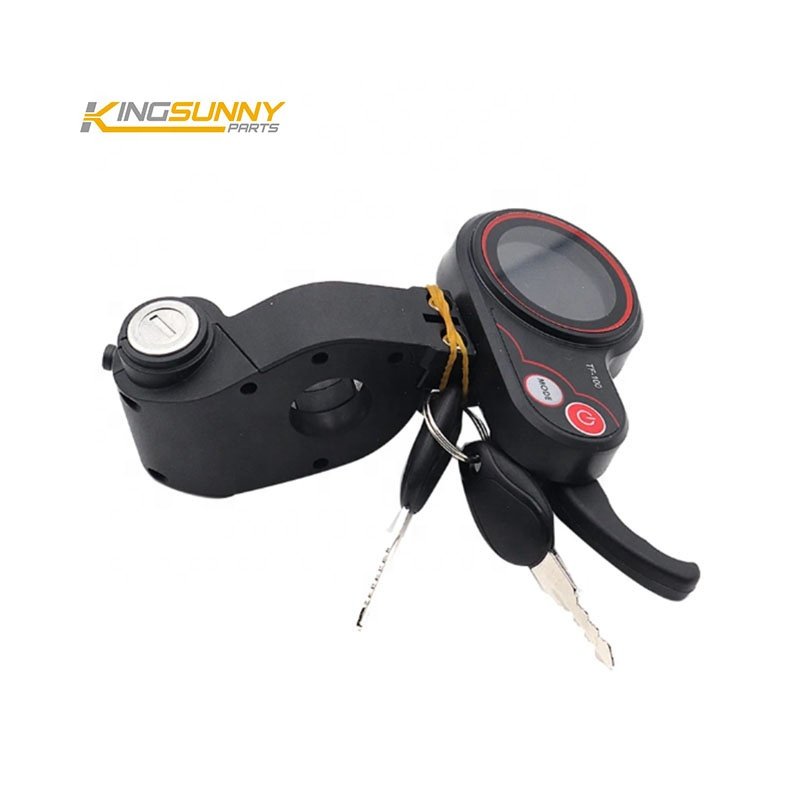 New TF-100 LCD Display Throttle Meter Dashboard 6PIN Switch With Electric Door Lock Key For KUGOO M4 Electric Scooter parts