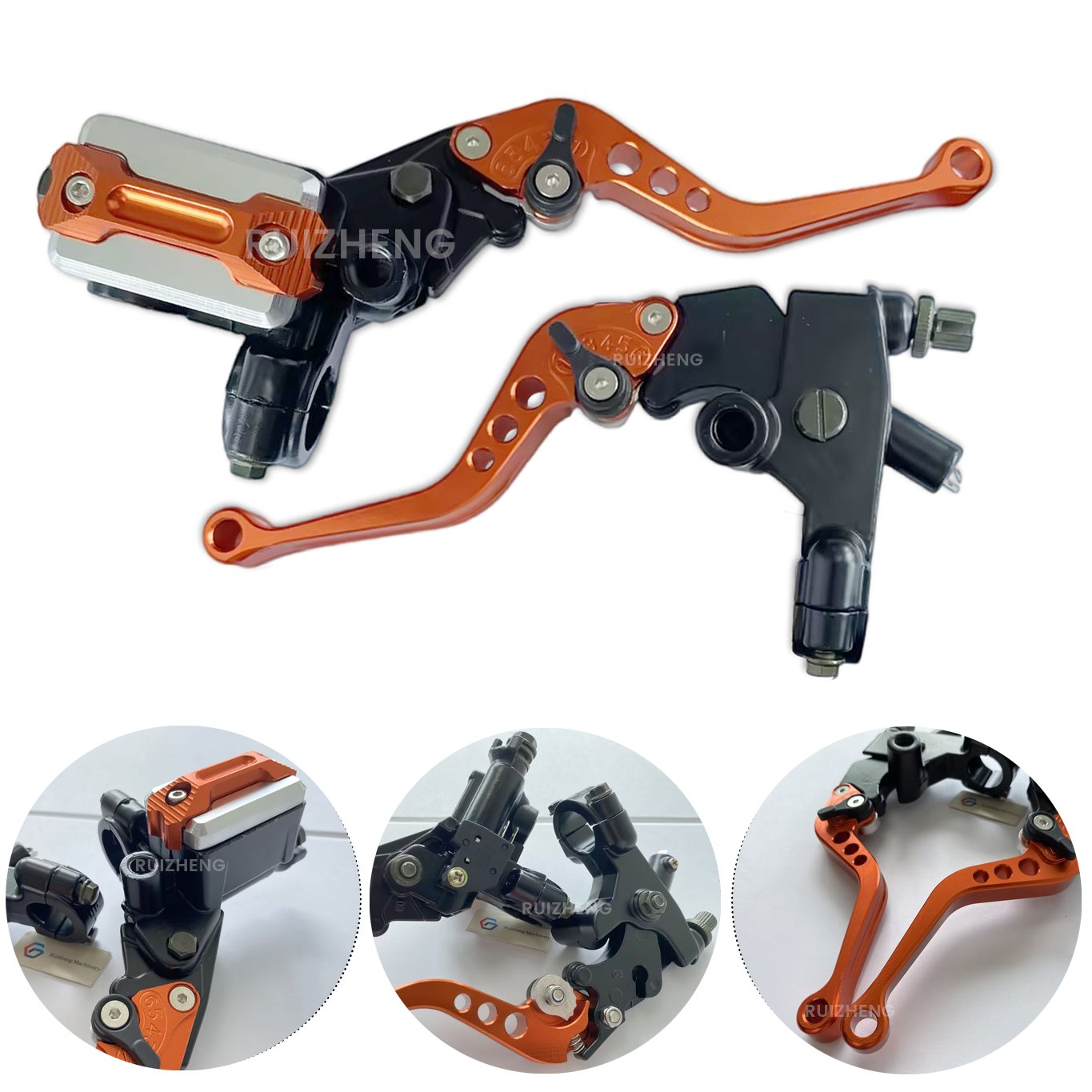 Orange Brake Lever Aluminum Alloy Brakes Handle Motorcycle Parts