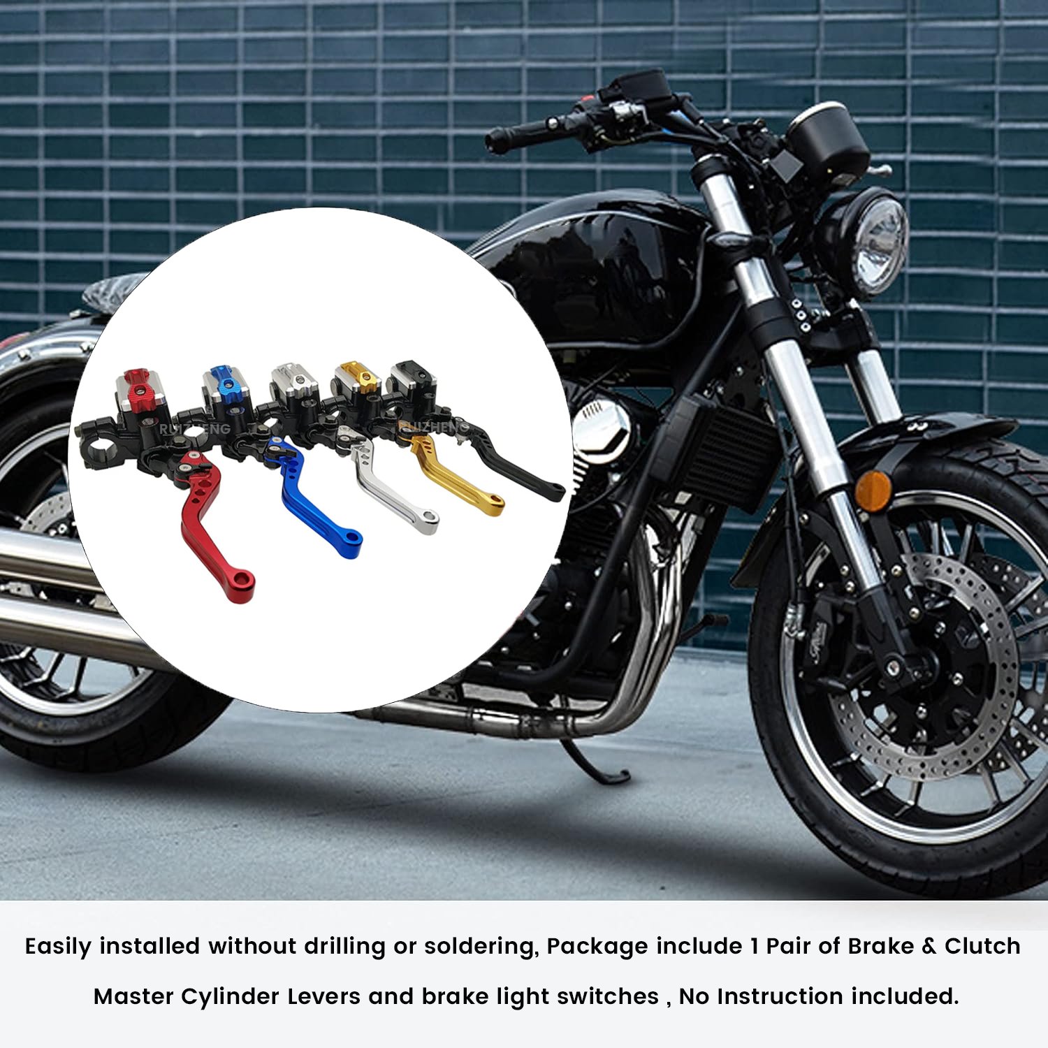 Orange Brake Lever Aluminum Alloy Brakes Handle Motorcycle Parts