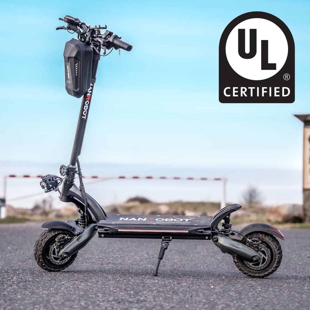 Nanrobot D6+ E Scooter Wheel High Speed Foldable Adult Electric Scooter 10inch 2000w Two Electronic Unisex LED Display 45 Degree
