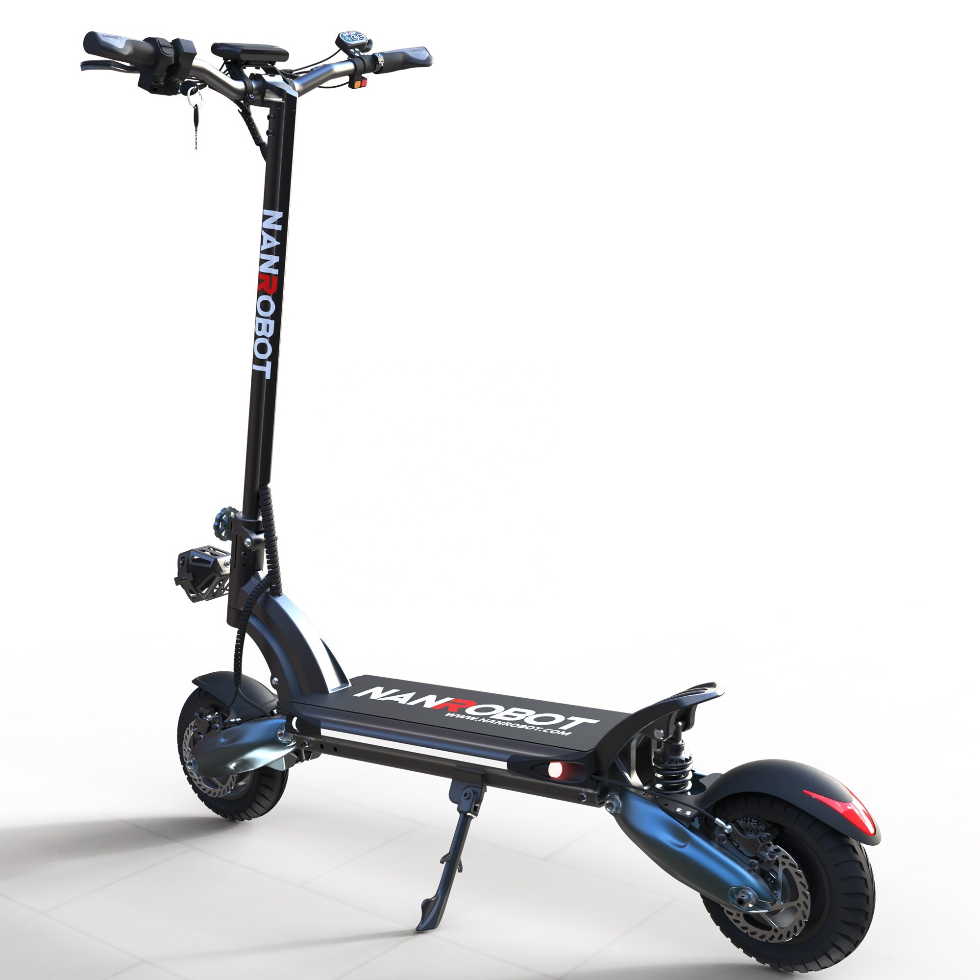Nanrobot D6+ E Scooter Wheel High Speed Foldable Adult Electric Scooter 10inch 2000w Two Electronic Unisex LED Display 45 Degree