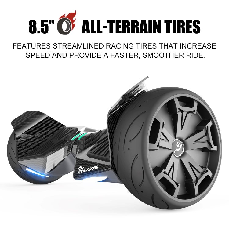 EVERCROSS 8.5 Inch Hover Board Stand Up Self Balancing BT Speaker Remote Control Led Lights Electric Hoverboards Balance Scooter