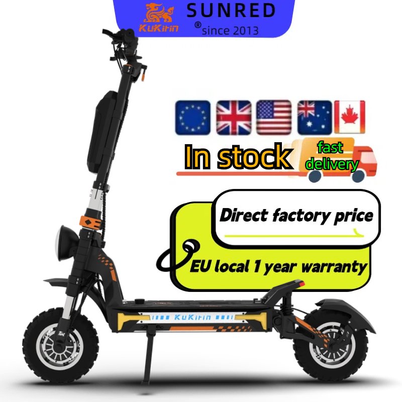 European stock Drop shipping range 95km IPX4 waterproof kukirin G4 max dual motor 3200w electric scooter