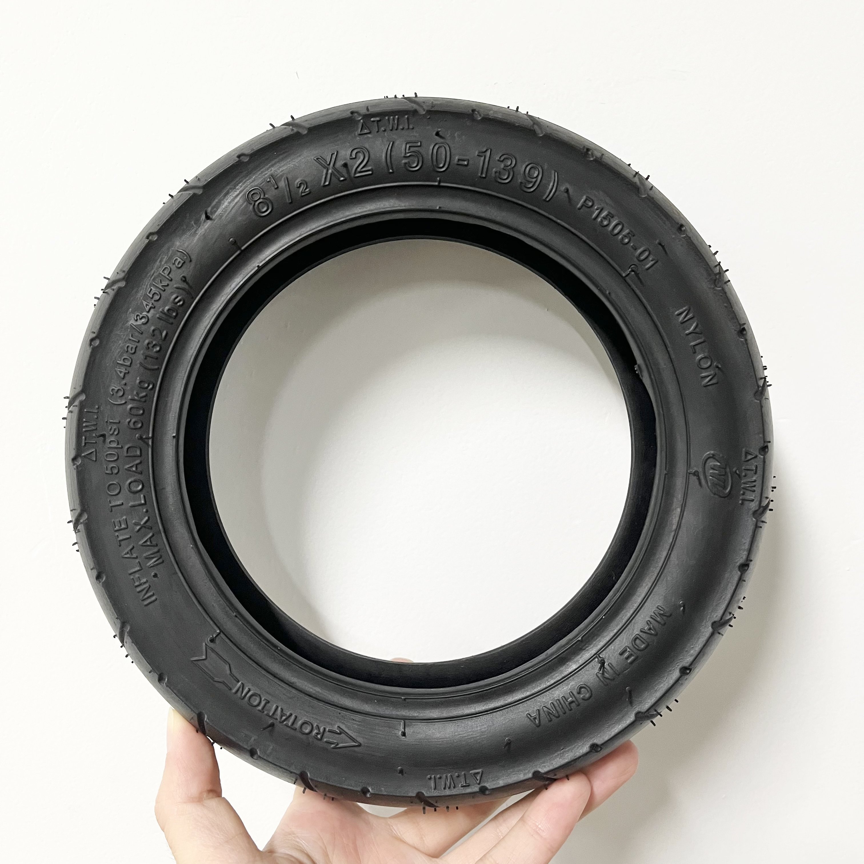 Wanda 8.5x2(50-139) Outer Tyre 8.5 Inch Tire for Scooter Replacement Tire