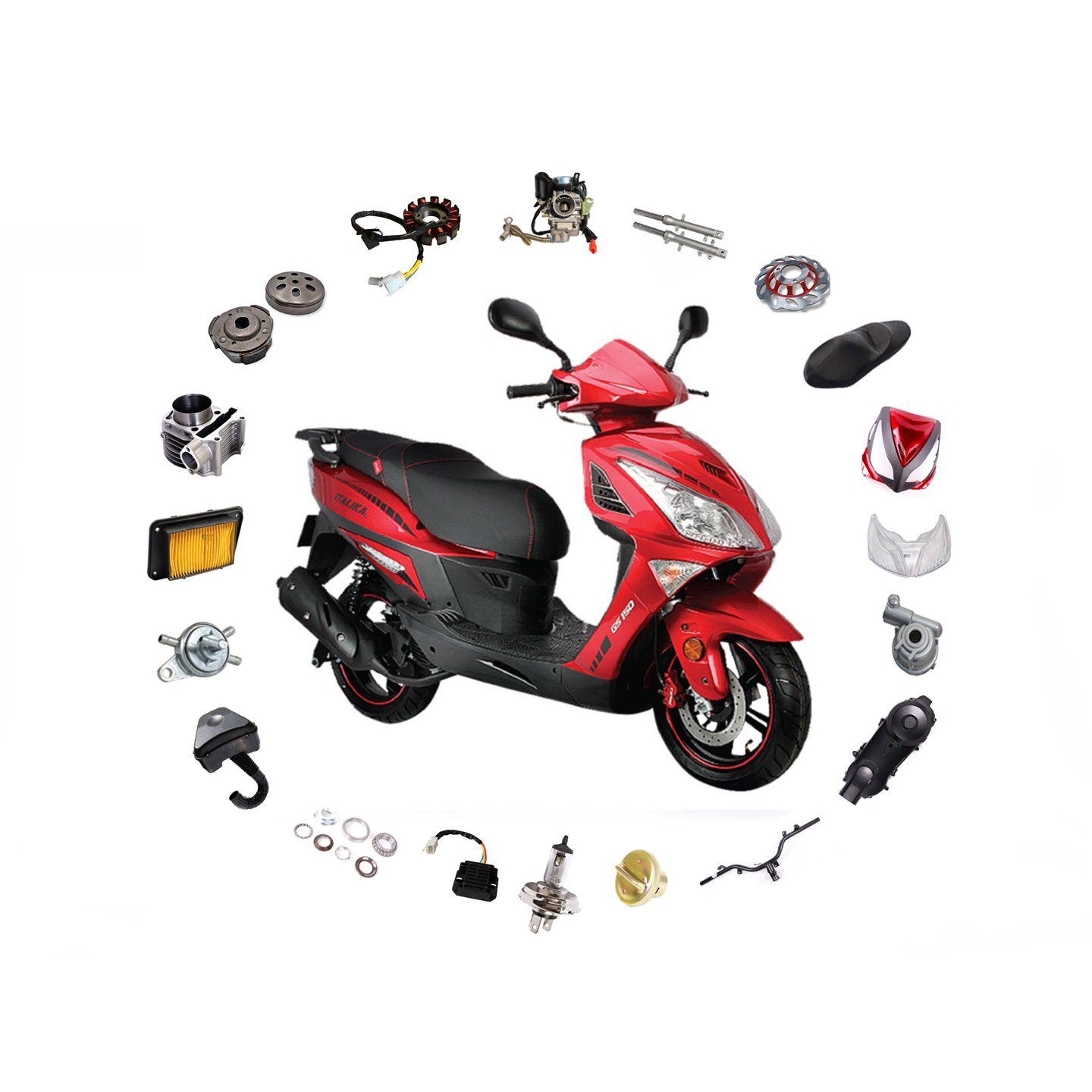 Italika GS150 Spare Parts Scooter plastic parts body parts china factory wholesale direct supply