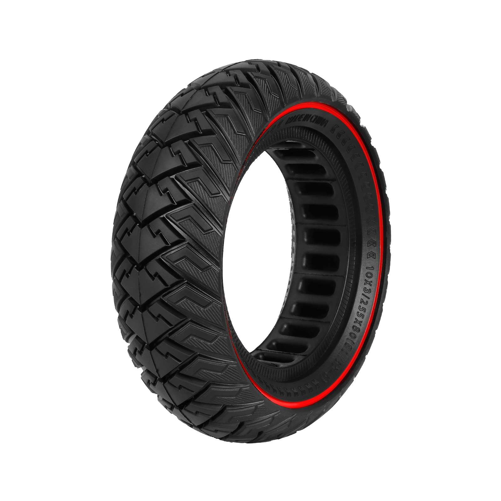 EU Warehouse Ulip 10*3/255*80(80/65-6) off-road solid tire with red circle for Electric Scooter Tire Replacement