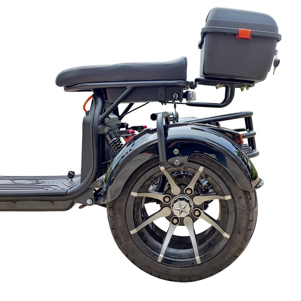 eHoodax EB-05WQ Three Wheels Big Tire Trike Adult Tricycle Citycoco 3 Wheel Electric Scooters 1500W/2000W Fat Bike Tire