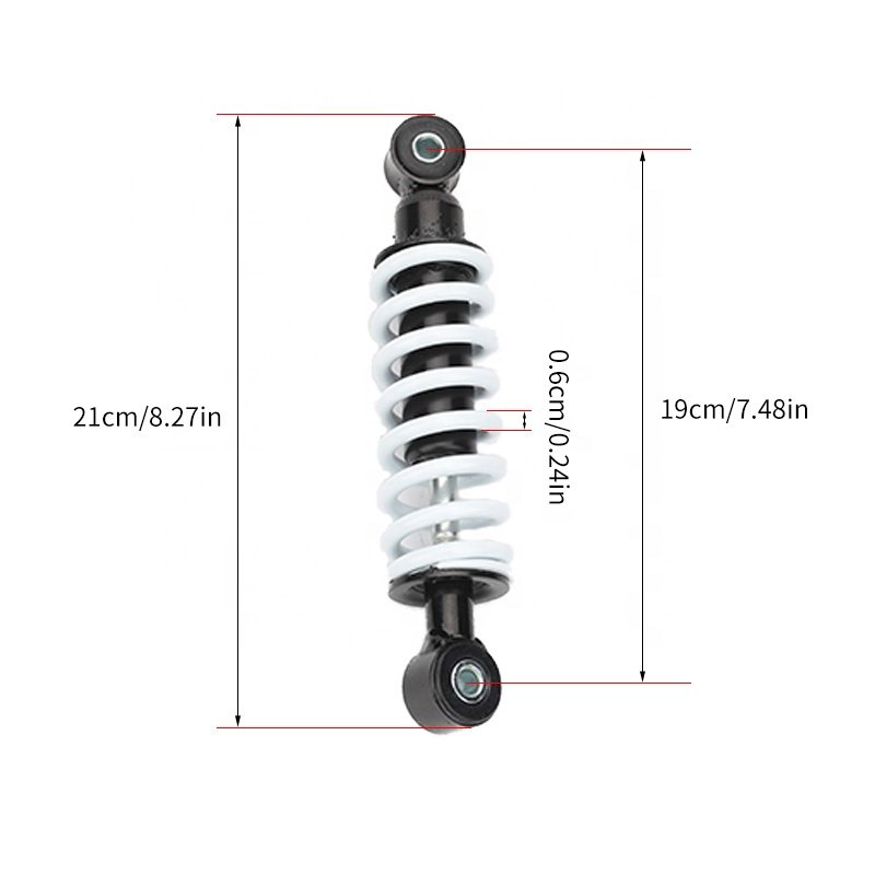 M8 190mmUniversal Adjustable Rear Shock Absorber Suspension 6mm Spring for Motorcycle Go kart Buggy ATV Quad Pit Dirt Bike UTV