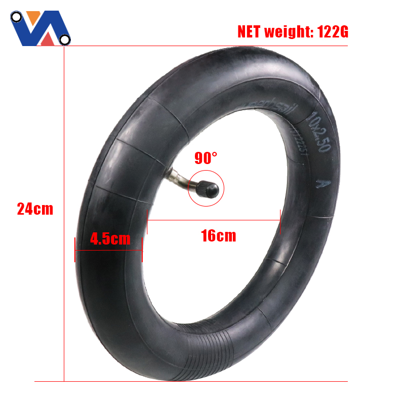 New Image Hot Sale 10 Inch Inner Tire 10*2.50 Inner Camera 10x2.50 Inner Tube With Bent Valve For Electric Scooter Zero 10X Tyre