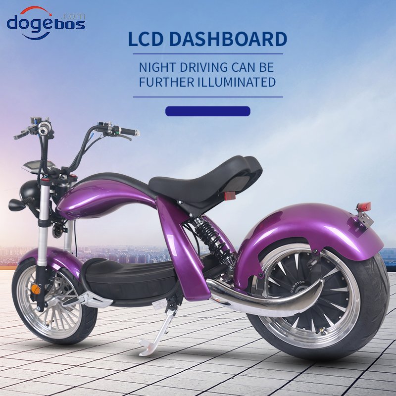 New 2 Wheel Fat Tire Popular Citycoco Electric Scooter 2000W for Adult