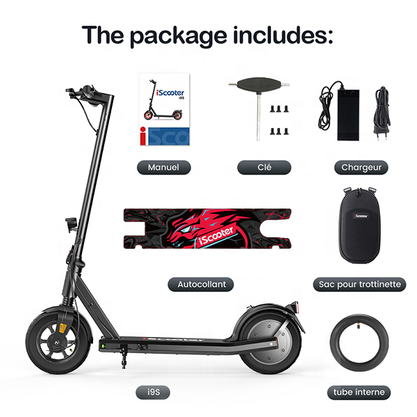 iScooter i9S Electric Scooter Adults 500W 10Ah 30km/h e scooter 10inch Pneumatic Tire Electric Kick Scooter Warehouse in Europe