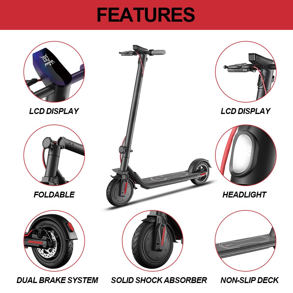 Wholesale Hot Sale Trotinette Electrique Two Wheel Adult 8.5 Inch Folding E Scooter 36V 350W Cheap Electric Scooter For Adults