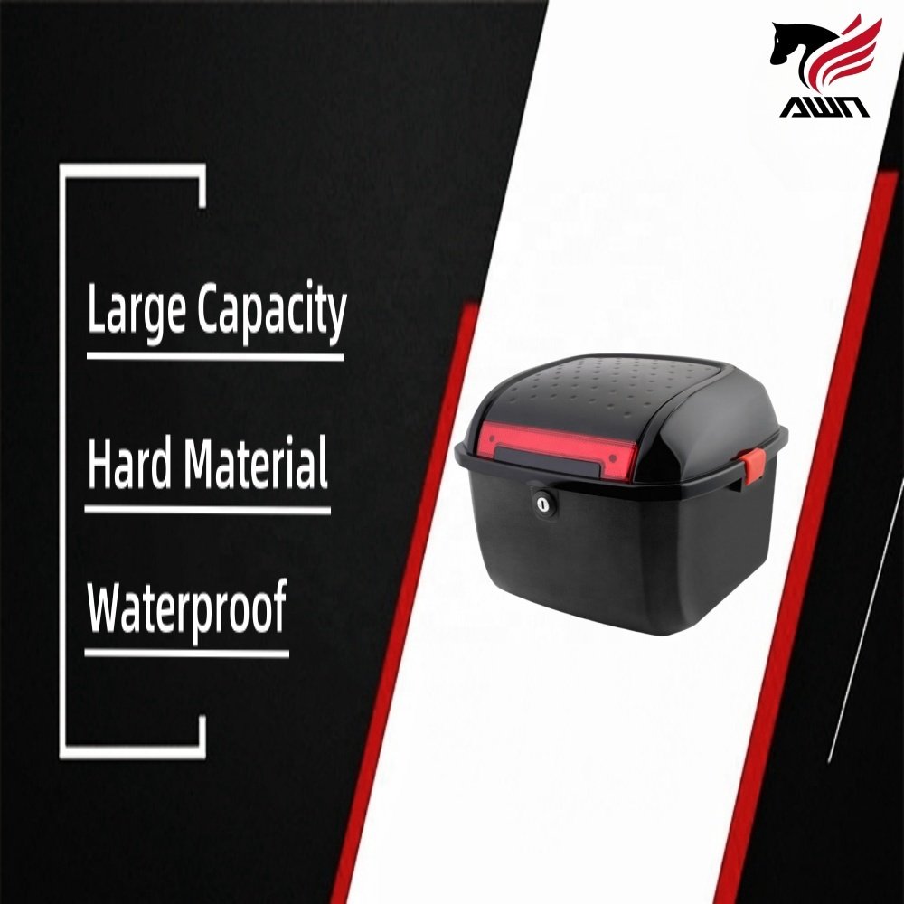 Hot Selling Colorful Waterproof Motorcycle Tail Boxes Motorcycle Tail Boxes For Delivery Food Plastic Motorcycle Accessories