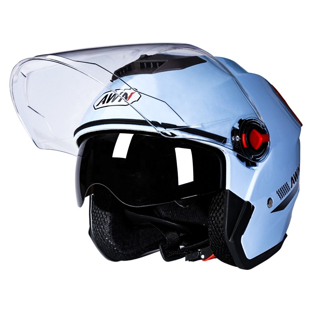 Hot Selling Dual Lens ABS 3/4 Half Face Motorcycle Motorbike Helmet Motorcycle Manufactures Off road