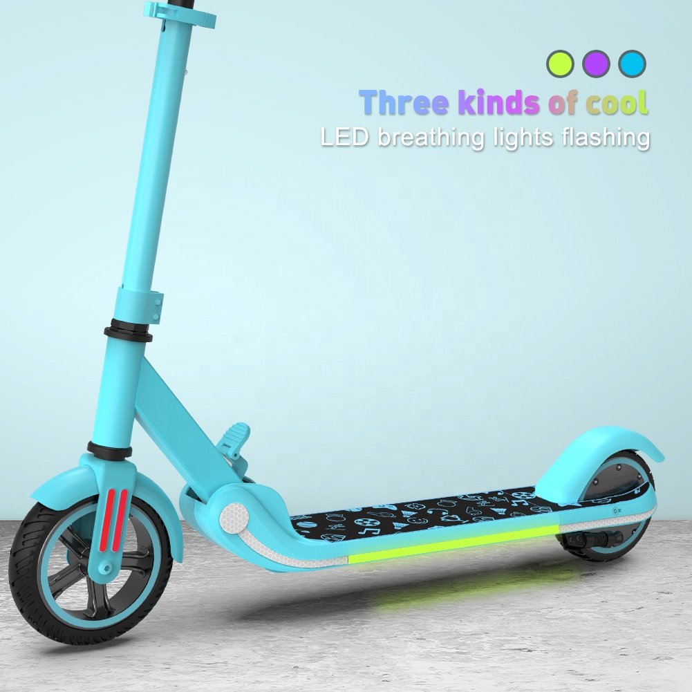 New 2022 Europe Warehouse Dropshipping Child Kick Folding Children Electric Scooter For Kids